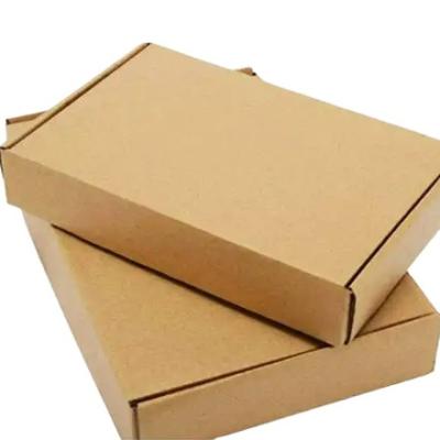 China Cutsom Natural Recyclable Design Single Wall Brown Kraft Paper Foldable Box for sale