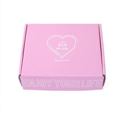 China Recyclable LOGO Customized Shipping Carton With Mirror Suface Full Print Glass Wick Sun Hat Pink Gift Box for sale