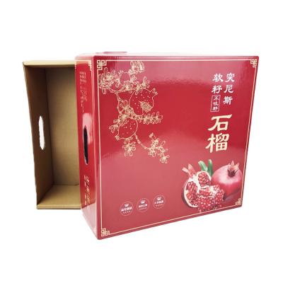 China Recyclable Color Cardboard Thickened Farm Fresh Fruit Corrugated Packaging Paperboard for sale