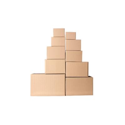 China Recyclable Wholesale Corrugated Packaging Box Kraft Paper Mailbox Shipping Cardboard Express Box for sale