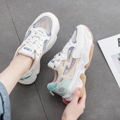 China Running Shoes Fashion Wholesale Feminine Women Sneaker Shoes Ladies Casual Flats Sneakers Wedges Sport Platform Shoes for sale