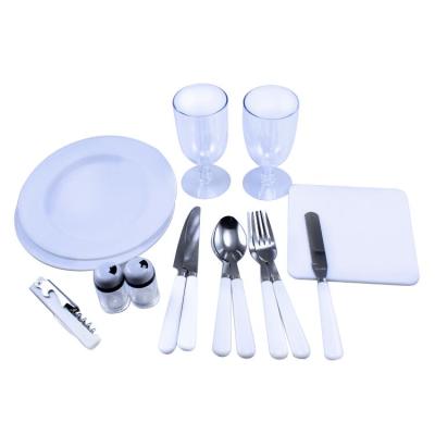 China BACL LFGB Sustainable Biodegradable Plastic Flatware Restaurant Camp Travel Dish Outdoor Cutlery Set for sale