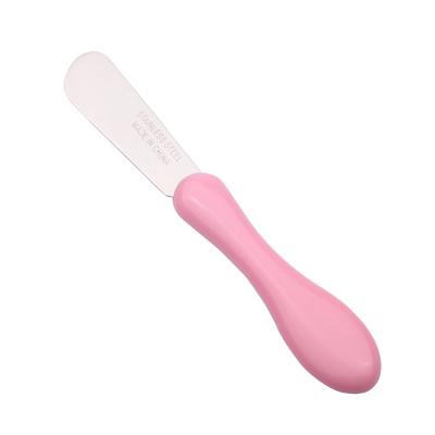 China Wholesale Viable Plastic Baby Butter Knife Handle Stainless Steel Butter Knife for sale