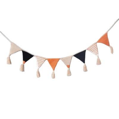 China Colorful Nordic Handwoven Pure Woven Party Decor Kids Pennant Yarn Cotton Style Flag Ornaments -000008 for sale