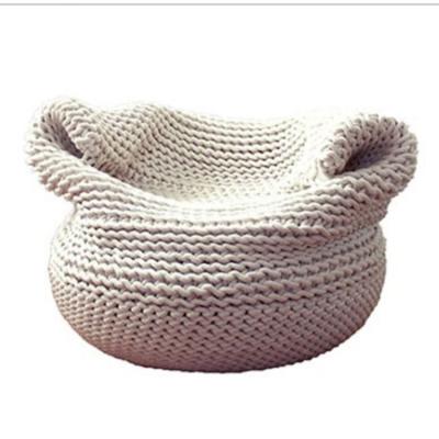 China Pure Color Hand-woven Tatami Sofa Chair Creative Personality Fashion Beautiful Nordic Style Central European Institute of Statistics Lazy Sofa Bean Bag for sale