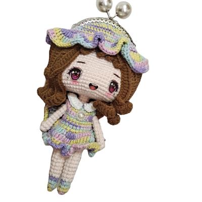 China cotton rope & Handmade crochet wool DIY princess cartoon character series hand dyed yarn 8.5 mouth gold creative children's doll wool bag for sale