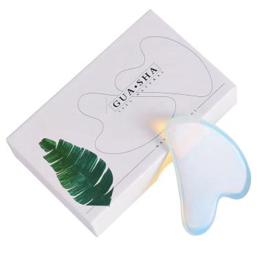 China Natural Advice Customiz Opal Gua Sha from Opal Stone Guasha Heart Shaped Gua Sha Face Lift Wholesale Guasha for sale