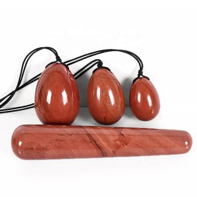 China Durable OEM Private Label 4 In 1 Red Jasper EggsJade Set Luxury Yoni Eggs With Gift Box for sale