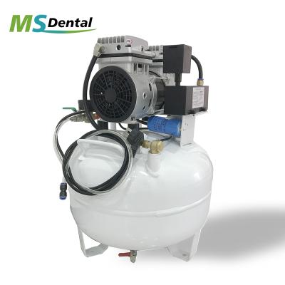 China Dental Machinery Repair Shops Equipment 32 Liter One For Quiet Dental Clinic Oil Free Air Compressor for sale