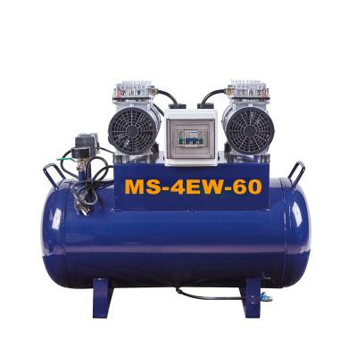 China Machinery Repairs Workshop Portable Dental Painting Oil Free Air Compressor Low Noise Electric Air Compressor 1700W 60L Jet Oil Free for sale