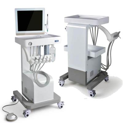 China Portable Metal Mobile Dental Unit Trolley Dental Turbine Unit With Air Compressor Available for sale