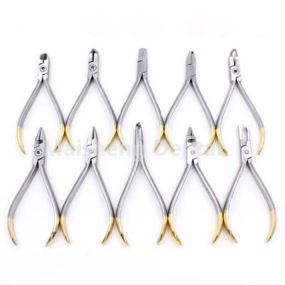 China 10pcs Stainless Steel Set Orthodontic Pliers Stainless Steel Dental Orthodontic Pliers for sale