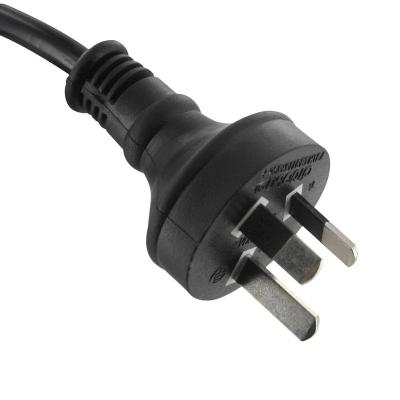 China Computer SAA Certified AUS AU Australia 3pin Plug Power Lead H05RN-F 3G1.0mm2 2.5m Black Color for sale