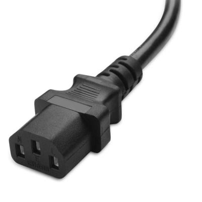 China Industrial Equipment 3 Prong Plug Socket IEC C13 Female Power Cord With Tinned ROJ Stripped Terminal For Computer for sale