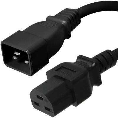 China A.W.G. Heavy Duty IEC C20 COMPUTER 3core 12 to 20A 250V to C21 power cord U L listed for sale