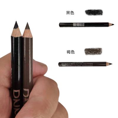 China 2 Colors Logo Makeup Black Eyebrow Pencil Waterproof Private Cosmetic Wood Eyebrow Pencil for sale