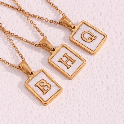 China KMLS2037 Stainless Steel Heart 26 Initial Letters Necklace CLASSIC Hot Selling Waterproof Pendant Necklace For LadyJewelry for sale