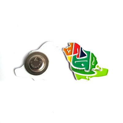 China Cheap Saudi Wholesale Metal Saudi Arabia National Day 91 Souvenir Lapel Pin for sale