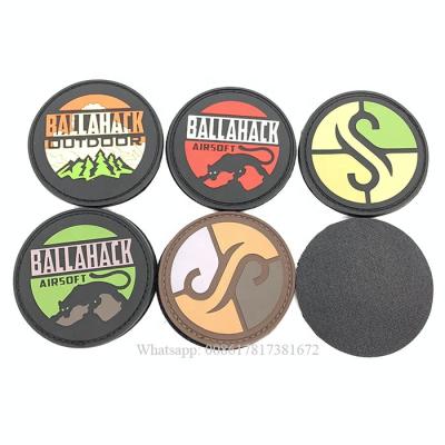 China 3D Fashion Design Customized Soft PVC Patch Embossed Company Brand PVC Patches for sale