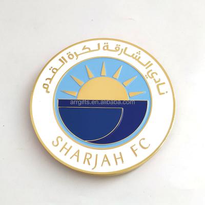 China Custom Qatar Car Emblem Auto Car Grill Badge UAE Sharjah FC National Day Gift for sale