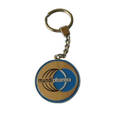 China Zinc alloy round shaped premium metal promotional keychains zinc alloy soft enamel logo company for sale