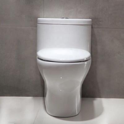 China Dual-Flux Flush Elongated One Piece WC UPC Double Toilet Bowl for sale