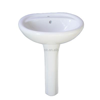 China 2017 Modern Eco-friendly Xinjie Sanitary Ceramic Wash Basin With Pedestal for sale