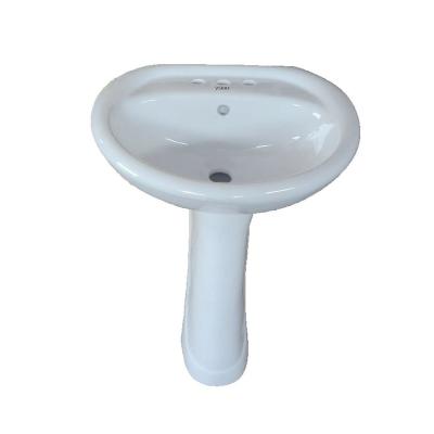 China Eco - Friendly Sanitary Ware Lavatory Sink With Pedestal Washbasin for sale