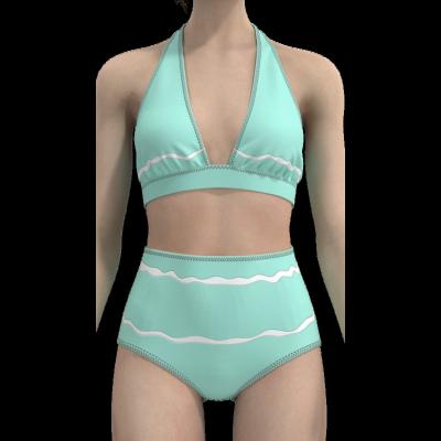 China 2022 New Design Breathable Custom Logo Color Fabric Bikinis Eco Friendly Swimsuit Women Sexy Bikini Swimwear for sale