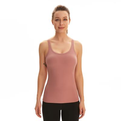 China High Quality Custom ACTIVE Fitness Yoga Gym Factory Source Sporty Stretch Shirts Sleeveless Women Sweat Yoga Absorbing Vest for sale