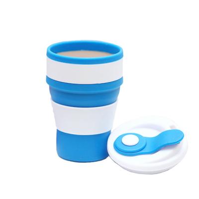 China 400ml Portable High Quality Heat Resistant Travel Large Customize Leak Proof Stealless Silicone Tea Cups for sale