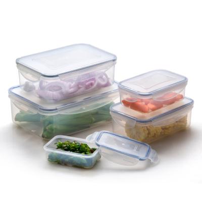 China 0.24/0.4/0.5/0.7/1/1.2/1.5/2L BPA Free Stocked Plastic Food Container Per 10 Pcs Microwavable Lunch Box Baby Food Container for sale