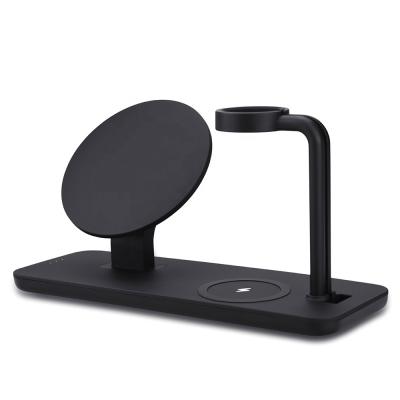 China 2021 New Smart Watch Technology 3 IN 1 KC/Qi Wireless Charger Certificated Charging Stand For iPhone 12/Pro/Max For Apple Watch For AirPods for sale