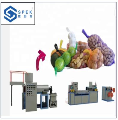 China Plastic Bag PE/PP Knotless Net Making Machine Single Screw for sale