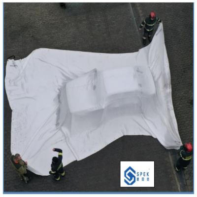 China Electric Vehicle Fire Blanket Fire Retardant Silicone Cloth Glass Fiber Cloth Large Blanket for sale