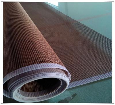 China Tan Brown  Mesh UV Dryer Conveyor Belt For UV Glue UV Ink for sale