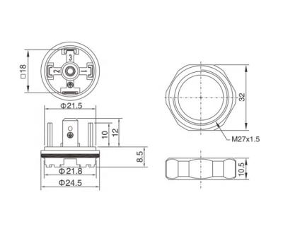 China Electric Bike Assembly Solenoid Valve Connector A Type Waterproof Electric Power Bike Female/Male 220V AC/DC 24V 10 Pieces 10A DIN, TNC for sale