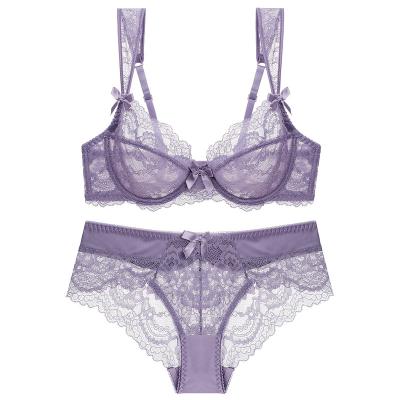 China Lingere LL202L Women's Wholesale Hot Selling Sexy Floral Pattern Flower Sexy Solid Sleepwear 2 Pieces Fashion Lingerie Set for sale