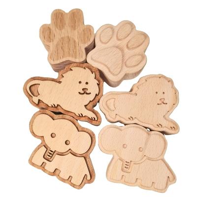 China All Wooden Stamp DIY Custom Solid Wood Stamp Crafts Wooden Stamps Customized Animal Design for sale