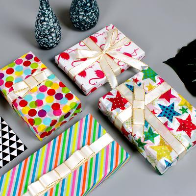 China Moisture Proof Customize Kinds Of Gift Wrapping Cloth Wrap Paper Colored Paper For Birthday for sale