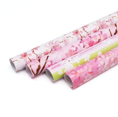 China Cherry Blossom Pink Disposable Wrapping Paper for Mother's Day for sale