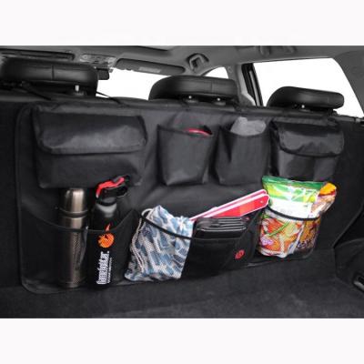 China Large Capacity Oxford Cloth With Grid Car Trunk Backseat Car Organizer For Save Space for sale