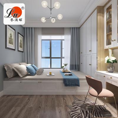 China Stable Quality & Rich Experience QC In Oversea Projects E e Design Contemporary White Wooden Tatami Bed With Storage Multiple Drawers Wooden Tatami Bed for sale