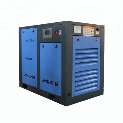 China 100HP 75kw Lubricated Rotary Screw Air Compressor for sale