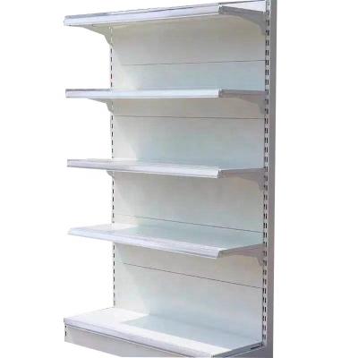 China Customizable Single Sided Unique Design Supermarket Rack For Rack Steel Shelving for sale