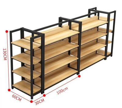 China Factory Direct Selling Single Sided Popular Retail Display Customizable Wooden Shelf For Supermarket for sale