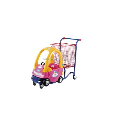 China Mini Single Sided Supermarket Kids Trolley Kids Metal Shopping Carts for sale