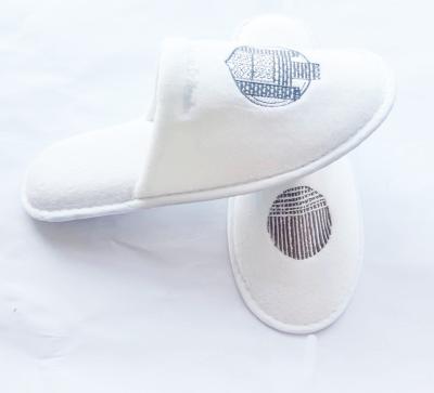 China Disposable Custom Spa Guest Comfortable Velor Slippers For Hotel Disposable TPR Insole for sale