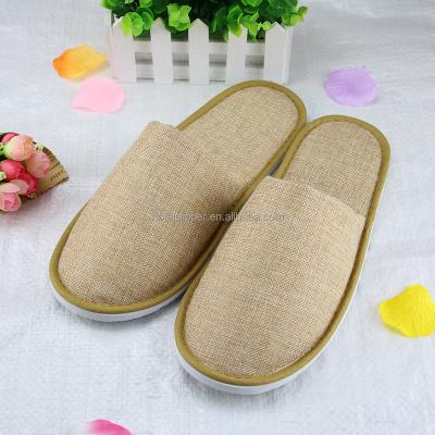 China Disposable guest room jute hotel spa lady disposable slippers for sale for sale