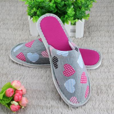 China Wholesale Disposable Indoor Cotton Printed Cloth Slipper for sale